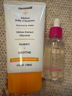 Melon Jelly Cleanser & Face Serum Oil Duo - White and Pink